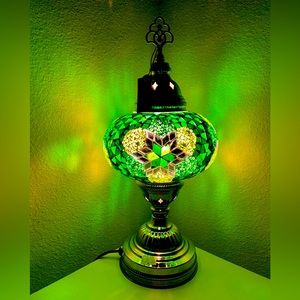 Handmade Turkish Table Lamp silver base
